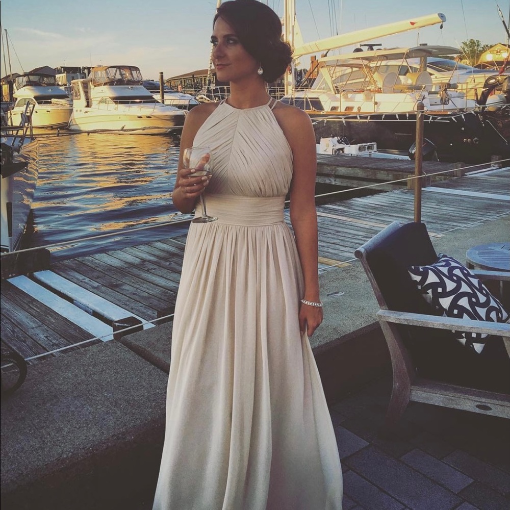 Bill levkoff bridesmaid dress navy blue